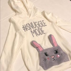 Gently worn girls bunny hoodie